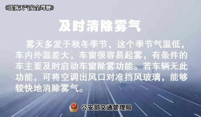 出行提示_霧天安全行車_大霧天氣駕駛技巧