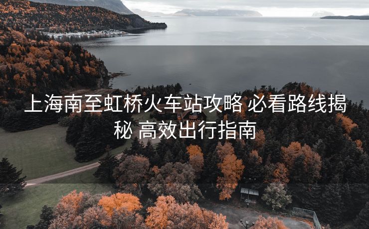上海南至虹橋火車站攻略 必看路線揭秘 高效出行指南