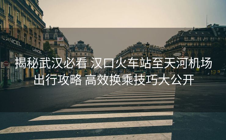 揭秘武漢必看 漢口火車站至天河機(jī)場(chǎng)出行攻略 高效換乘技巧大公開(kāi)